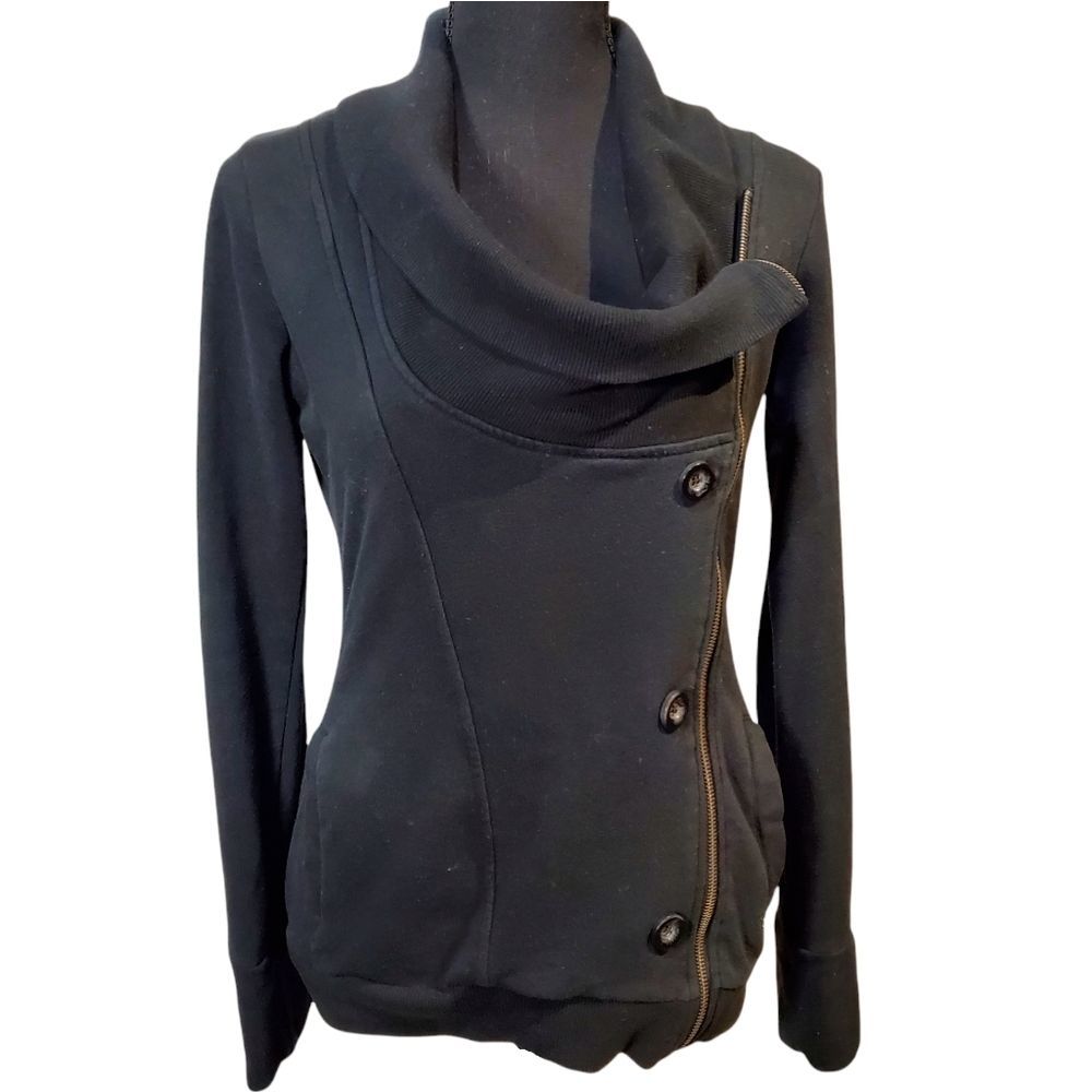 Womens Small Element Sweater Double Breasted with Full Zip and Buttons.